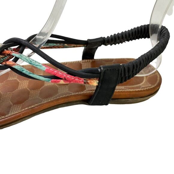 Patrizia Spring Step Gadelina Black Thong Slingback Sandals Flats Shoes 39 8.5 - Picture 4 of 16